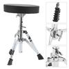 Drum Throne Padded Drum Seat Drumming Stools Adjustable Height with 5A Maple Wood Stick