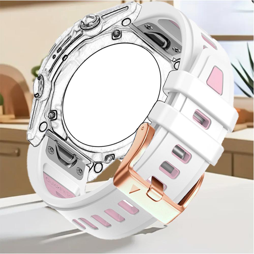 Quickfit 20mm Silicone Watch Band For Men And Women  For Garmin Watch Fenix 8-43mm Smartwatch Accessories Festival Watch Strap