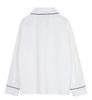 [PureAribon] Plus Size Office Lady Holiday Collection Blouse, TOKYO GOODS MARKET (White/Blue Ribbon, 4XL)