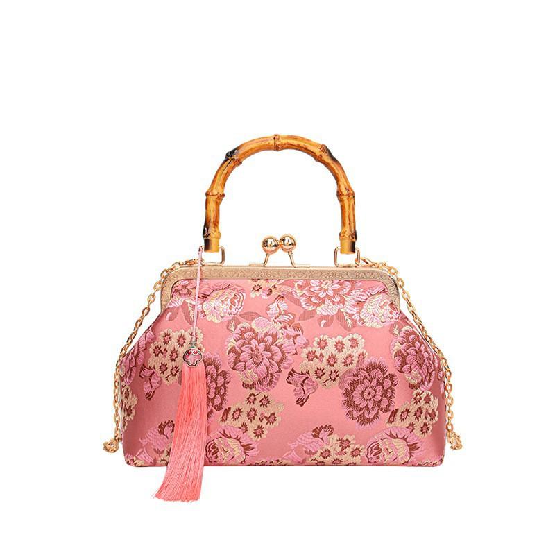 

High-end China Style Bag Women Women s Dinner Party Handbag Lipstick Niche One-shoulder Cross-body рожевий