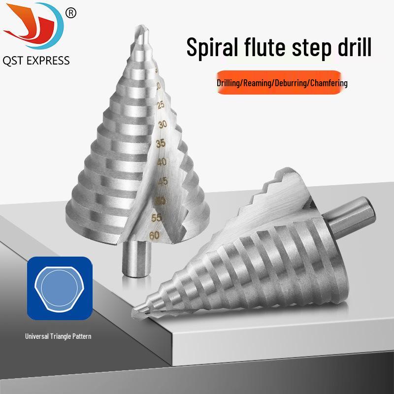 Spiral Groove Step Drill Bit 6-60MM - Multi-purpose Hole Opener and Expander