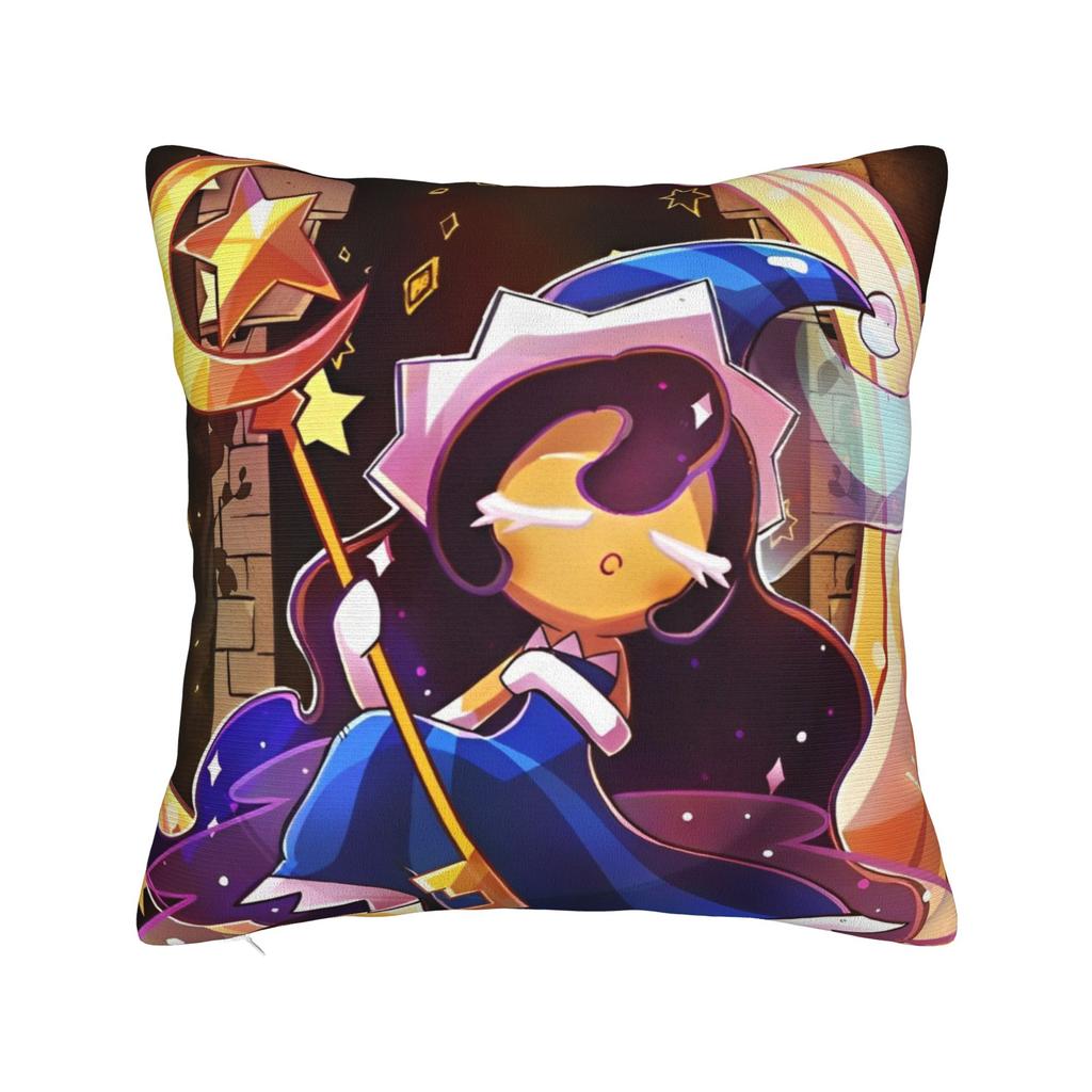 Milky Way Cookie Pillowcase Polyester Cushion Cover Decorations Cookie Run Kingdom Throw Pillow Case Cover Home Square 18'
