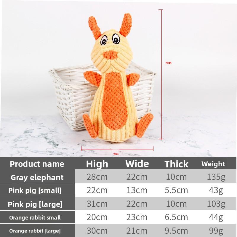 New Pet Plush Cartoon Animal Voice Toy, Dog Bite Resistant Interactive Cat Plush Toy