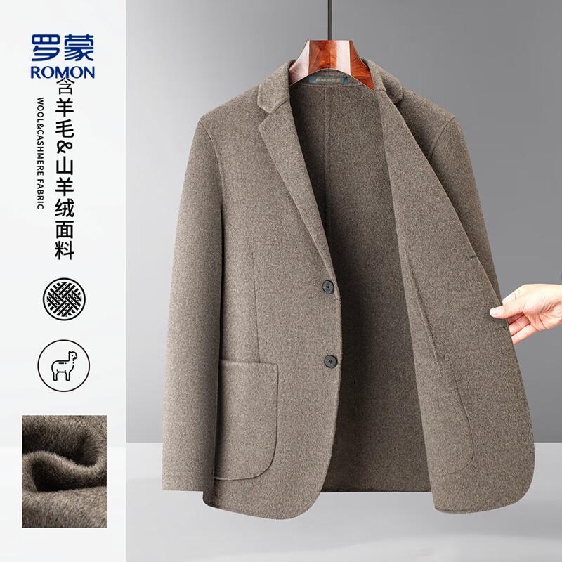 Romon Men's Business Casual Wool Blend Overcoat