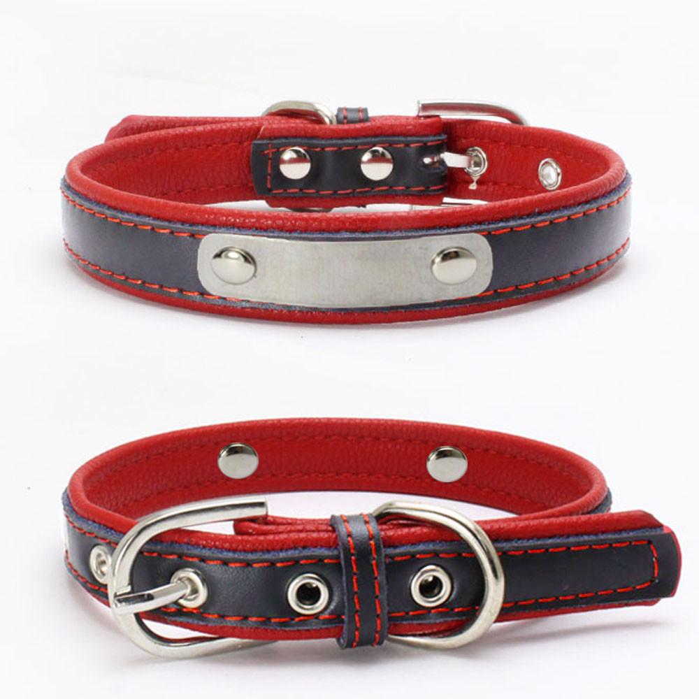 Personalisiertes Leder-Hundehalsband Mit Graviertem Namen – Größe L, Verstellbar 35–45 Cm, 2,3 Cm Breit