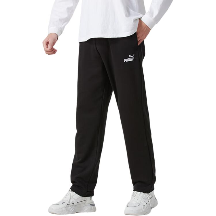 PUMA Fashionable Versatile Comfortable Breathable Knitted Sports Pants Men bottoms Black 687556-01