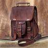Leather Messenger Bag Shoulder Bag Cross Body Vintage College Bag for Women & Men Satchel Man Purse Compatible with iPad and Tablet Gift Bag