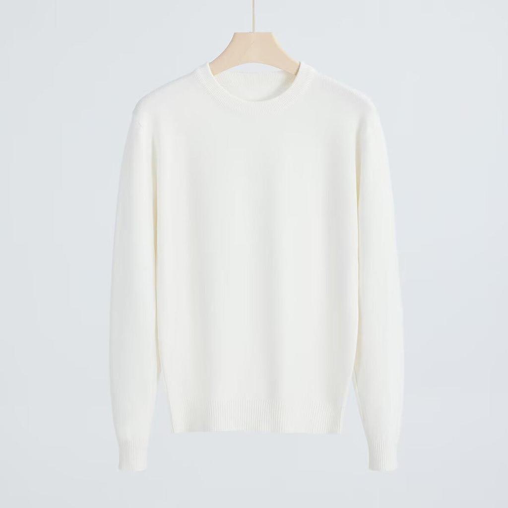 Men's Warm Knit Slim Fit Round Neck Pullover Sweater