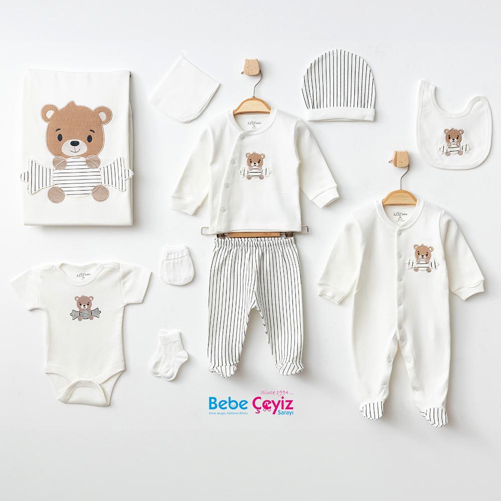 Buy Newborn Baby Boy Hospital Release 10 Piece 100% Cotton Cotton