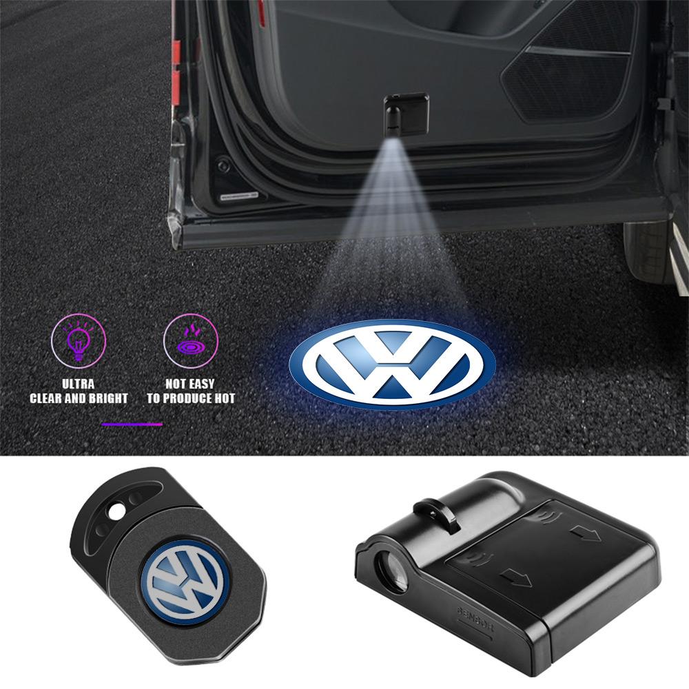 

Styling Mouldings Car Stying Logo LED Car Door Magnetic Welcome Light Laser Projector Light For Volkswagen Rline Golf 4 5 Tiguan