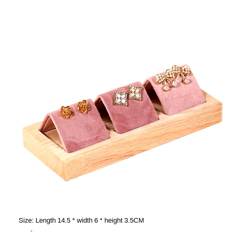 Wooden Earring Display Stand Ear Accessory Tray Ear Ring Holder Jewelry Display Props Jewelry Packaging