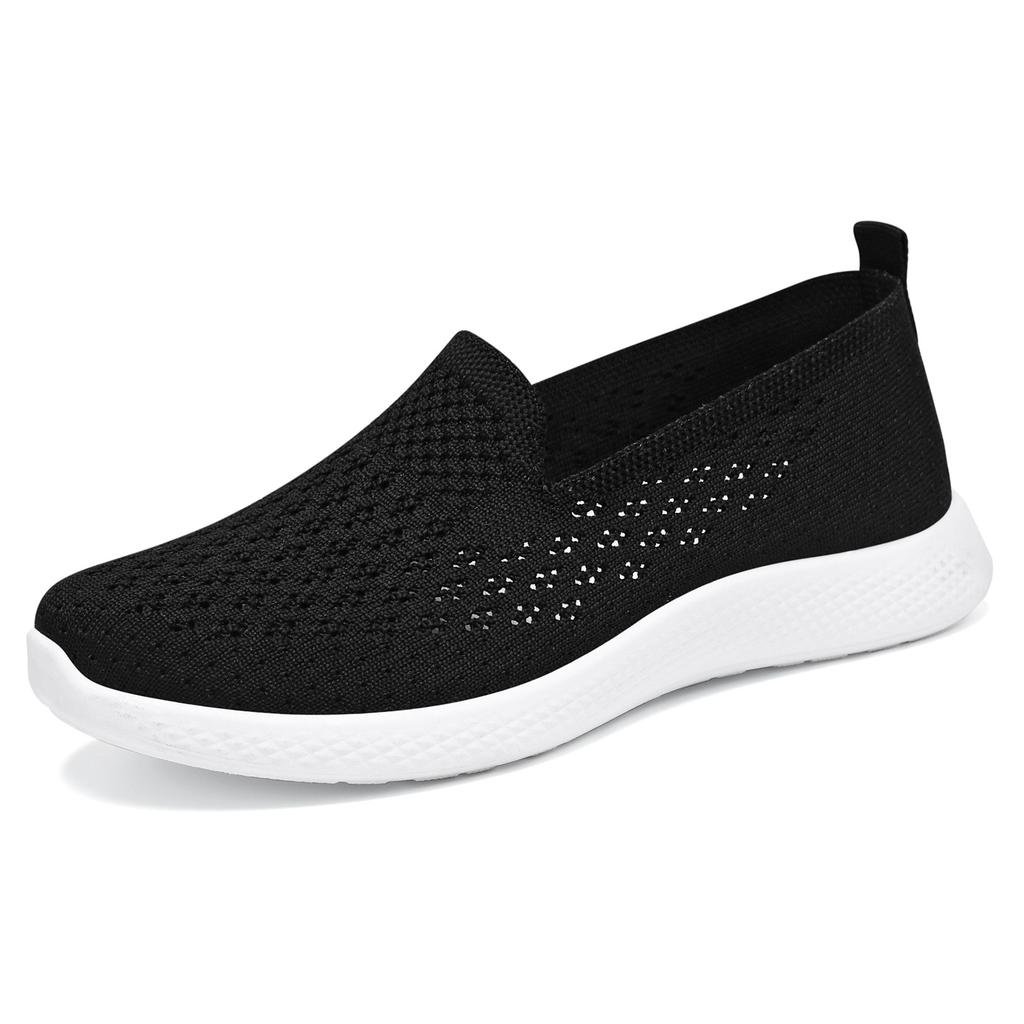 Shoes women's casual new soft-soled lightweight medium casual fly-woven breathable casual shoes women's shoes