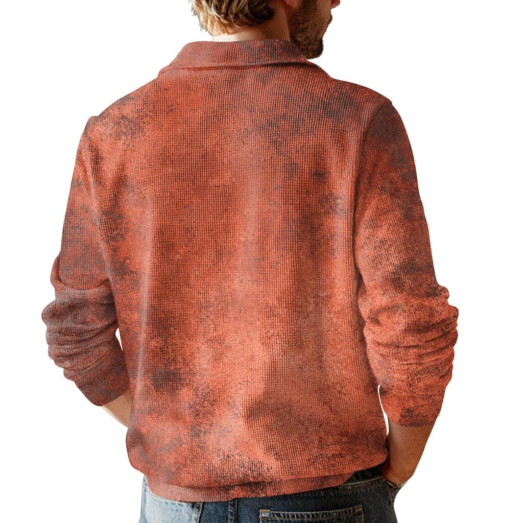 Herren Kurz-Reißverschluss Rollkragen Langarm Top