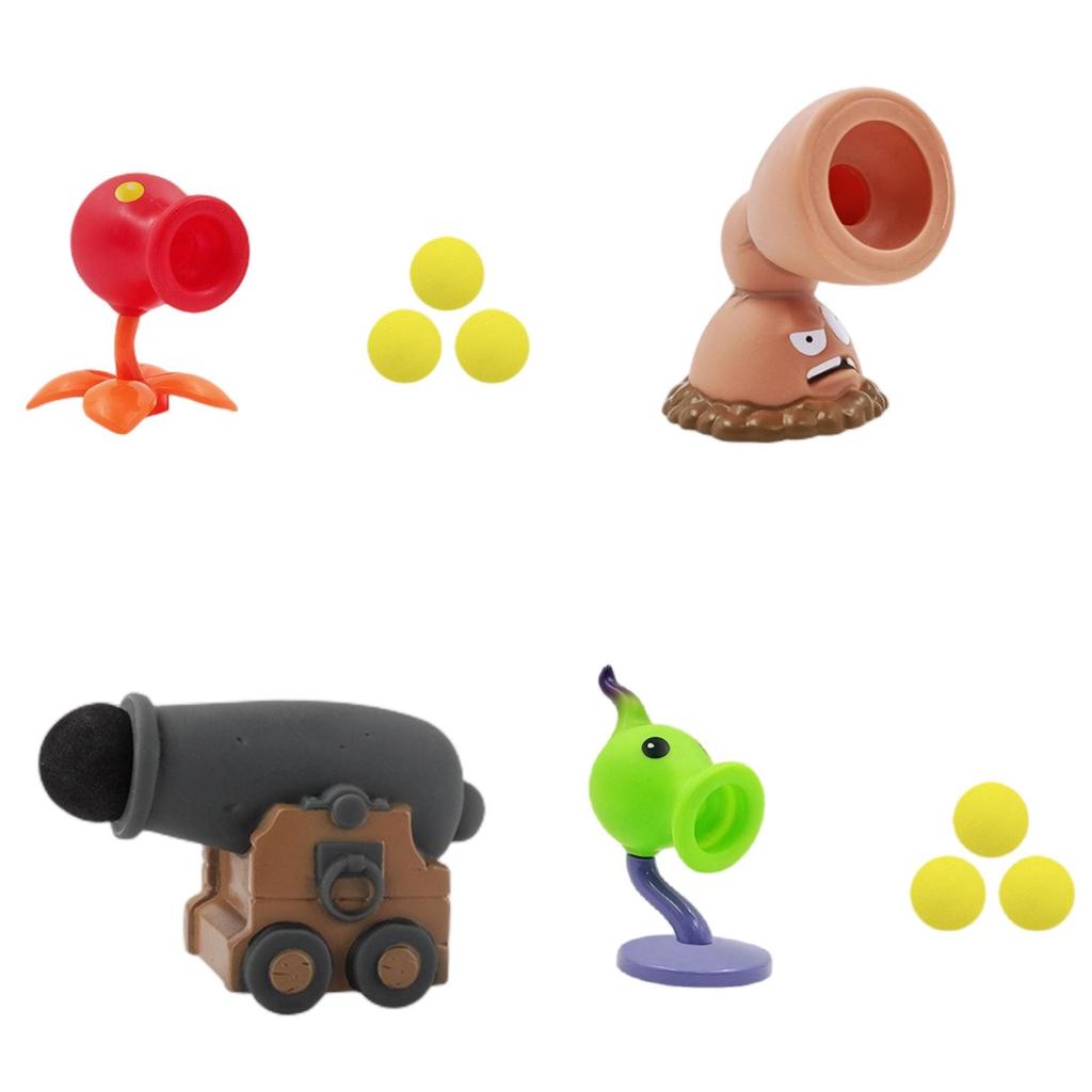 Plant Vs. Zombie Toy Olive Machine Gun With Pea Clip And Corn Shooter Accessories