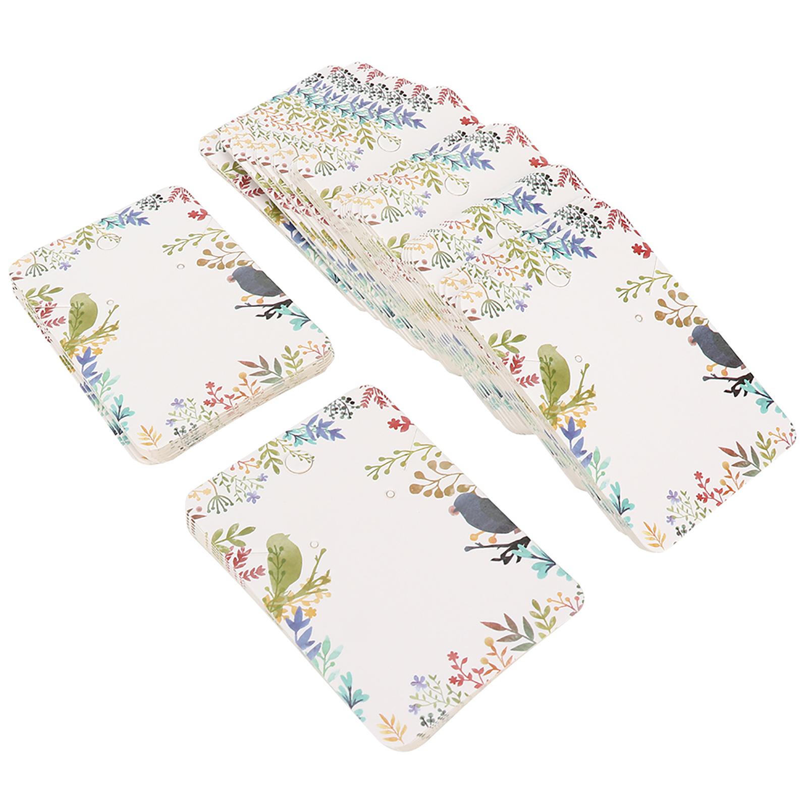 

100Pcs Ear Stud Earring Display Storage Paper Jewelry Necklace Cards Hairpin Storage Card