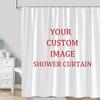 Funny Frog Cartoon Shower Curtain Sets Leaf Animal Creative Children Bathroom Decor Waterproof Fabric Home Hooks Bath Curtains