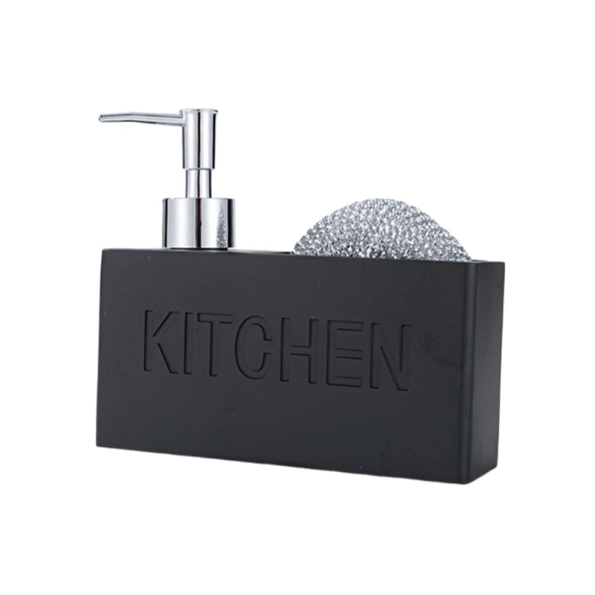 

Soap Dispenser Soap Dispenser Hand Pump Bottle With Sponge Holder For Bathroom Kitchen Sink Hand/Sanitizer Dispenser Bottle чорний