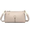 Soft Leather Fashionable Middle-aged Mom Bag, Large-capacity Single-shoulder Grandma Bag, Crossbody Small Square Bag Casually