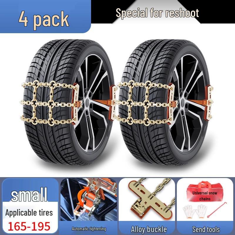 

Winter Snow Chains for Cars, SUVs, and EVs: Tire-Safe, Non-Damaging Design