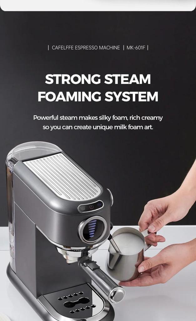Coffee Machine MK-601F Four In One, Cappuccino Coffee Machine Dolce Gusto Nes Capsule Espresso Machine ESE Pod Grinding Gift for Lover, Dad, Mom