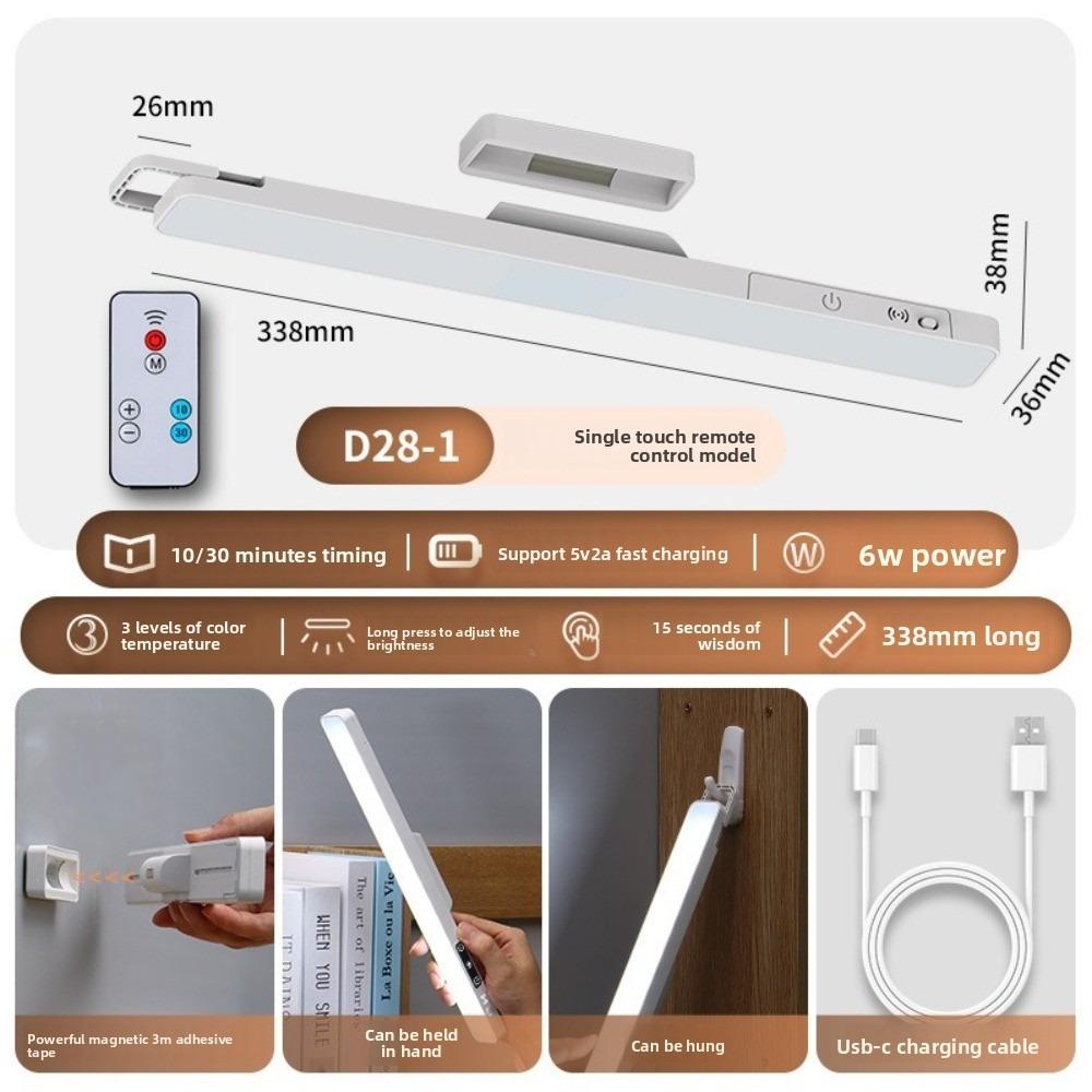 

Remote Control Closet Night Lamp 3/5 Color Temperature LED Lamp Cable Wardrobe Dormitory 3 color +remote control