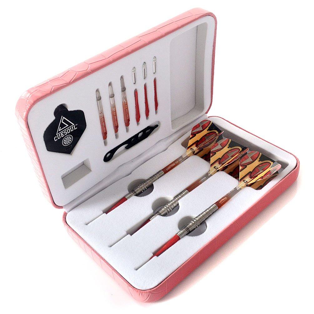 Cuesoul Tungsten Soft Tip Darts Set, 20g, 95% Tungsten, with Case