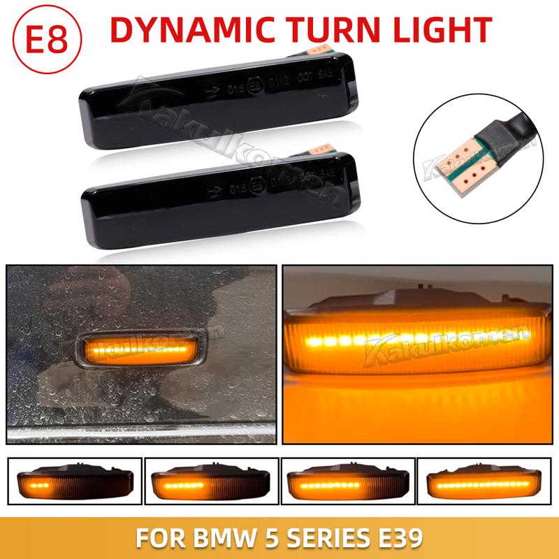 LED Dynamic Turn Signal Light Side Marker Fender Sequential Lamp Blinker Indicator For BMW 5 Series E39 (09.1995-06.2003) M5