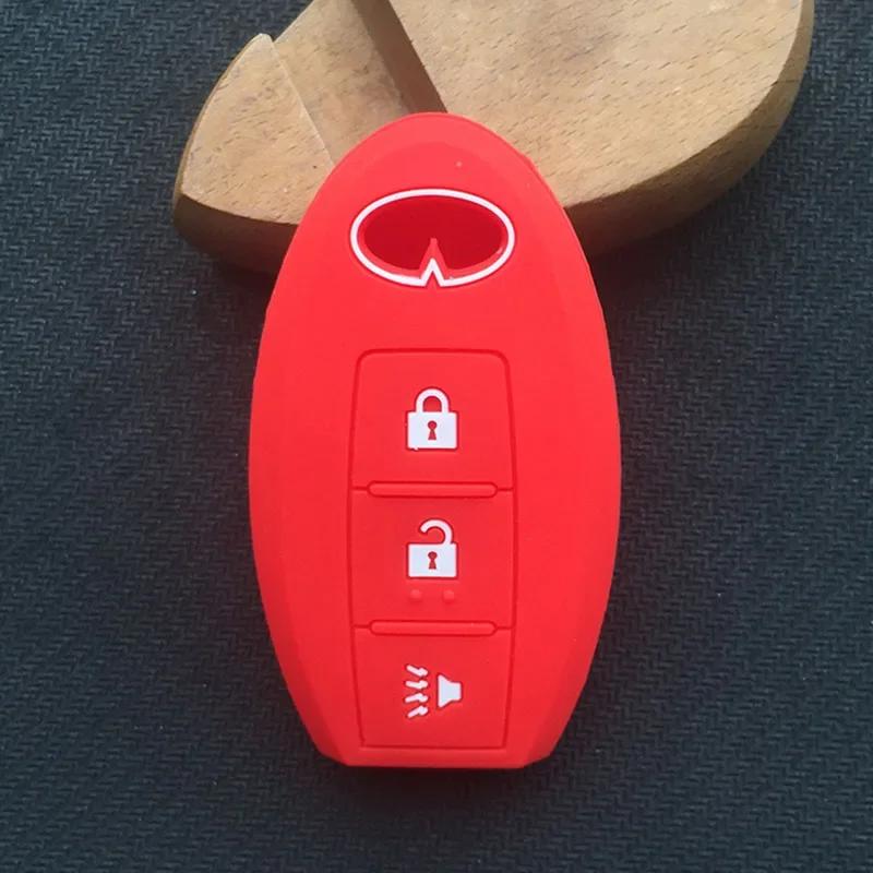 3 Buttons Silicone Car Key Case Cover Fob Remote Shell Protective Case For INFINITI EX FX QX JX Key Cover