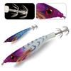 99mm Floating Luminous Squid Jig Topwater Artificial Lure for Saltwater Squid Fishing Glow Night Bait with Feathered Hooks