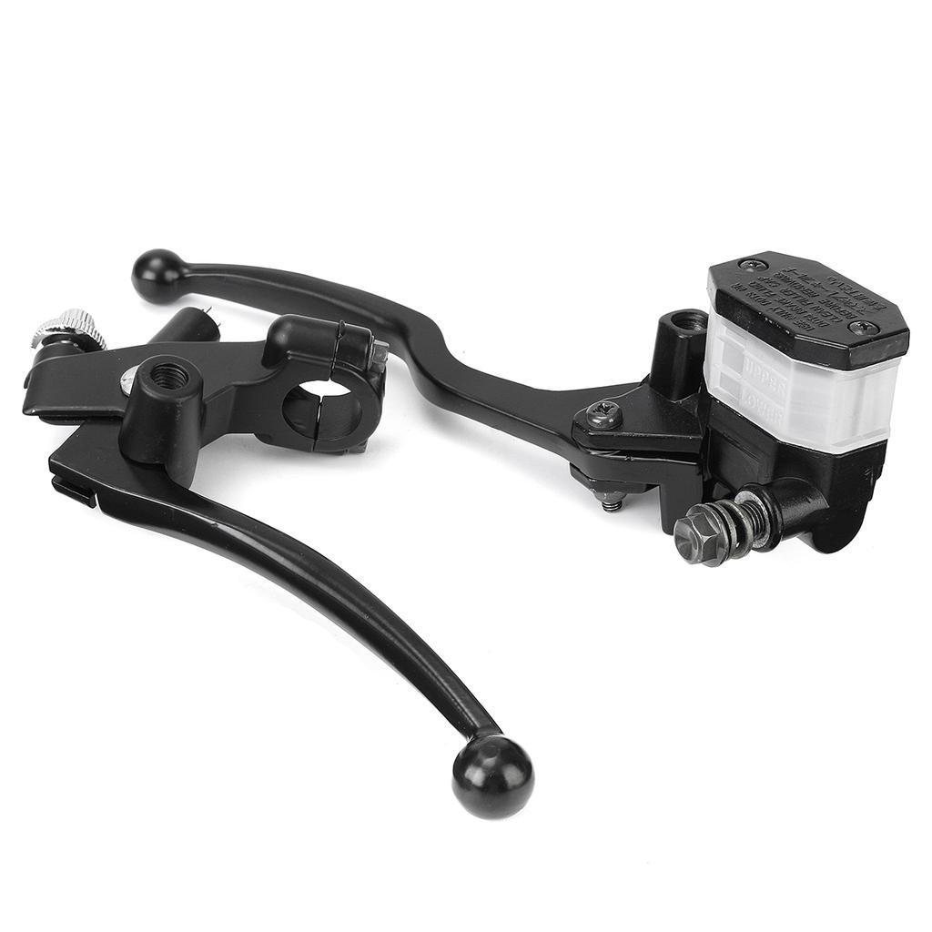 Qiilu 1 Paire Leviers Embrayage Frein Moto 7/8" (22mm) - Réservoir Maître-Cylindre Doré