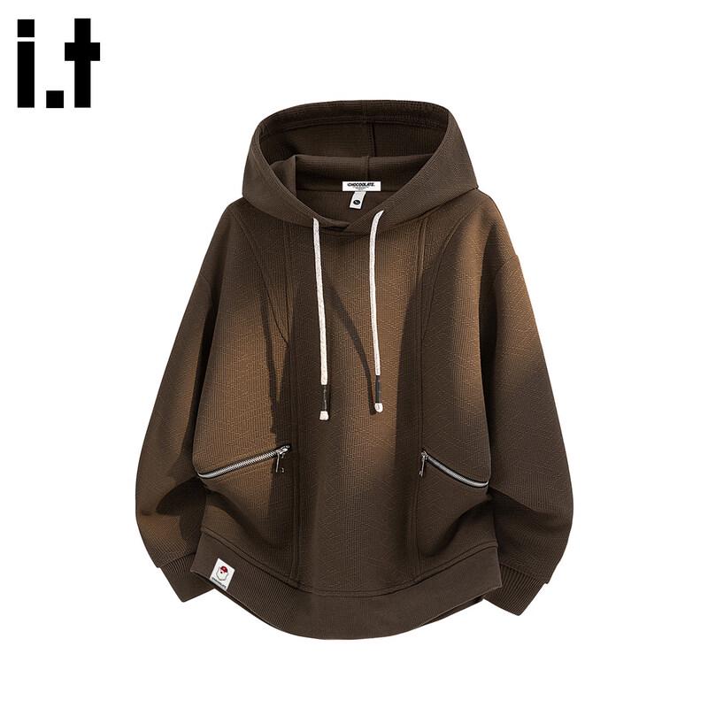 CHOCOOLATEit Men's Textured Long Sleeve Hoodie
