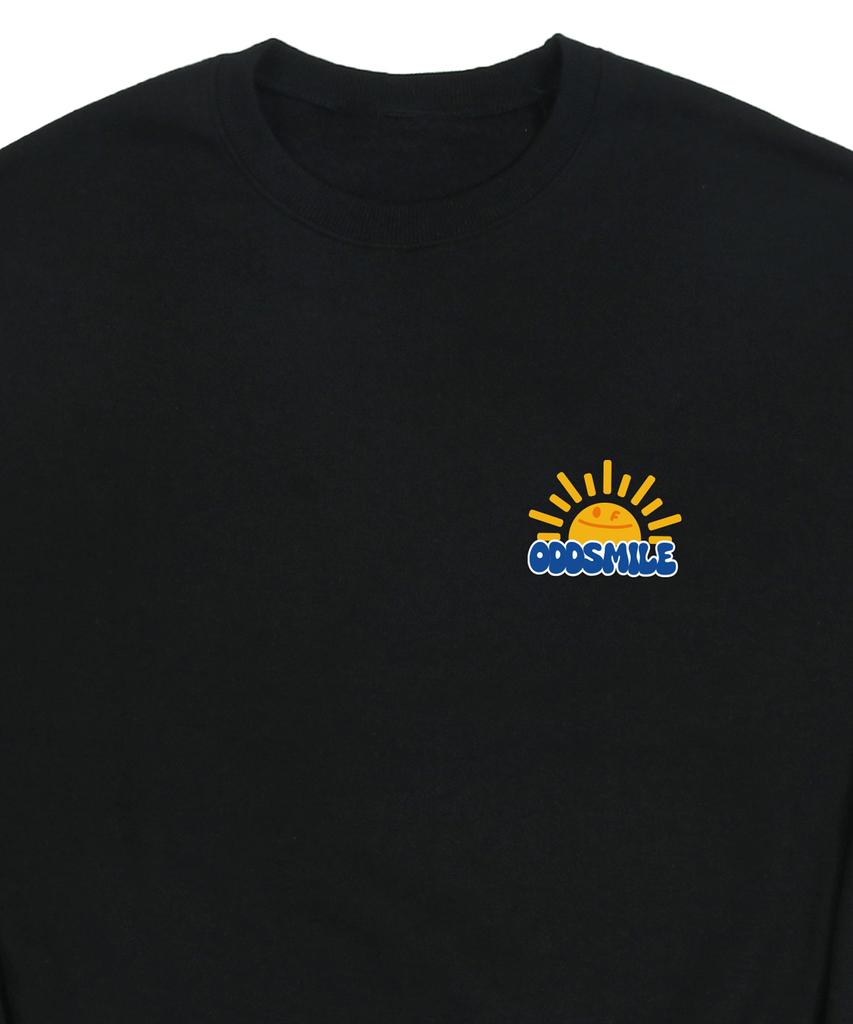 GRAVER [Unisex] Oddsmile Sun Smile Sweatshirt_Black