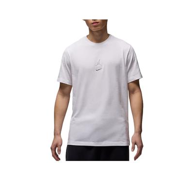 Jumpman MVP SS25 Confortável Macio Versátil Moda Cor Sólida Manga Curta Camiseta Tops Masculinos Branco IB7522-100