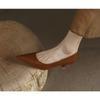 Fashion New Style Luxury Pumps Shoes for Women Heeled Woman Medium Stiletto Heels High Sandal Party Office Elegant Brown Small Heel Sexy