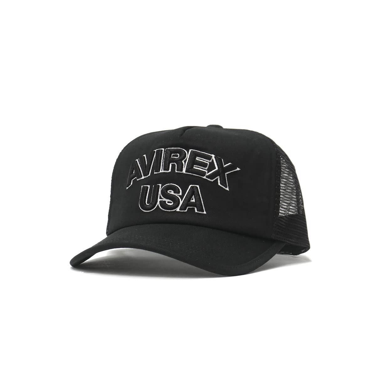 

Avirex MESHCAP USA Size Hat, Black, 57.0-59.0cm