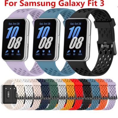 Silikonový řemínek pro Samsung Galaxy Fit 3 Sportovní prodyšné chytré hodinky Náhradní náramek Galaxy Fit 3 Watchband
