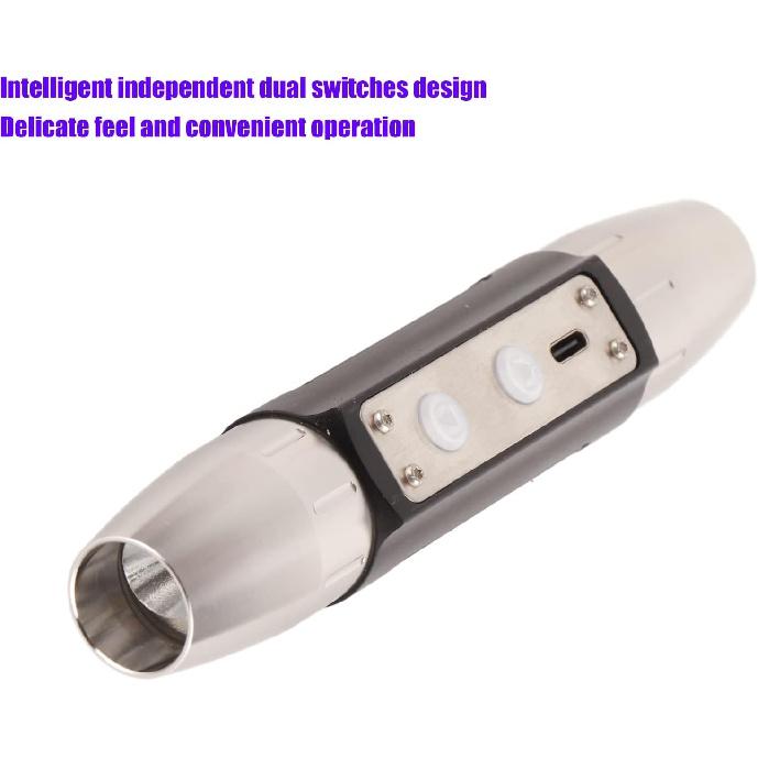 Jade Appraisal Light Detector Lamp, Expert Jade Flashlight, Super Bright DX4 USB Rechargeable Quad LEDs Expert Jade Appraisal Flashlight for Jewelry