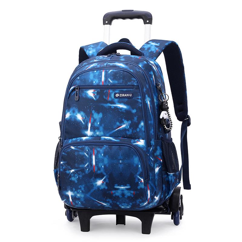 Lightweight Trolley Backpack for 3-6 Grade Students – Stair-Climbing Design for Boys and Girls