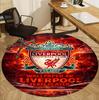 Alfombra Redonda con Patrón del Liverpool F.C., Felpudo para Interiores/Exteriores, para Picnic, Sala de Juegos, Dormitorio, Oficina, Sala de Estar, Alfombra Decorativa para el Hogar, Regalo de Cumpleaños