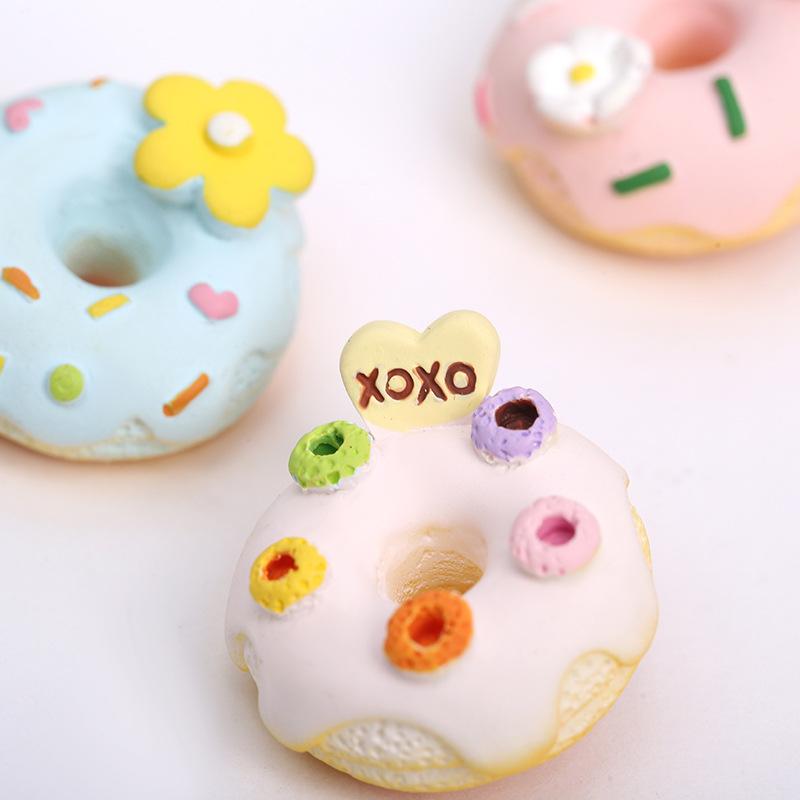 Cartoon Donut Trendy Handpainted Resin Material Summer 2021 Collection