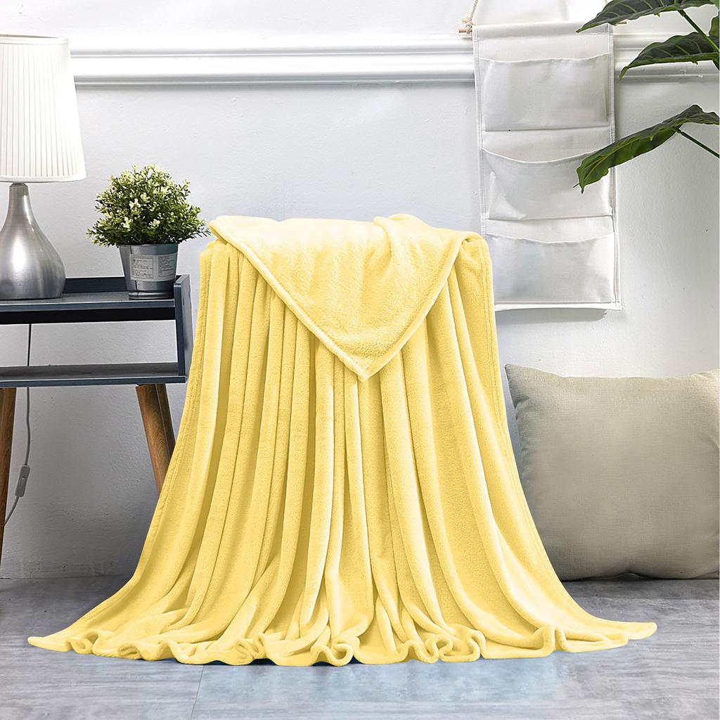 Faux Blanket, Super Soft Warm Solid Warm Micro Plush Fleece Blanket Throw Rug Sofa Bedding, Cozy &  Blanket