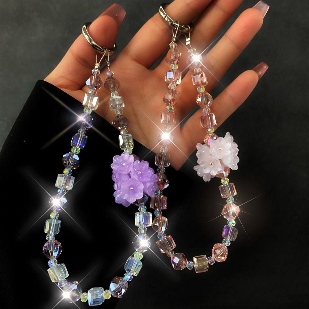 Anti-Lost Phone Hand Rope Hand-beaded Car Keychain Fashion Mobile Phone Lanyard Strap