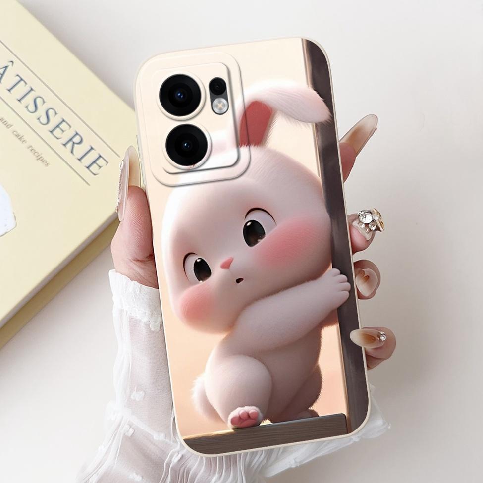 Für Oppo Reno 13F 4G CPH2701 5G CPH2699 Handyhülle Für Oppo Reno 13F Hülle Stoßfest Luxus Niedliche Katze Panda Mode Blumen Liebe