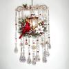 Clopoțel de vânt de Crăciun din acril Ren Om de zăpadă Pasăre Ornamente de agățat de Crăciun Moș Crăciun Decorațiune pentru casă Pandantiv din cristal pictat