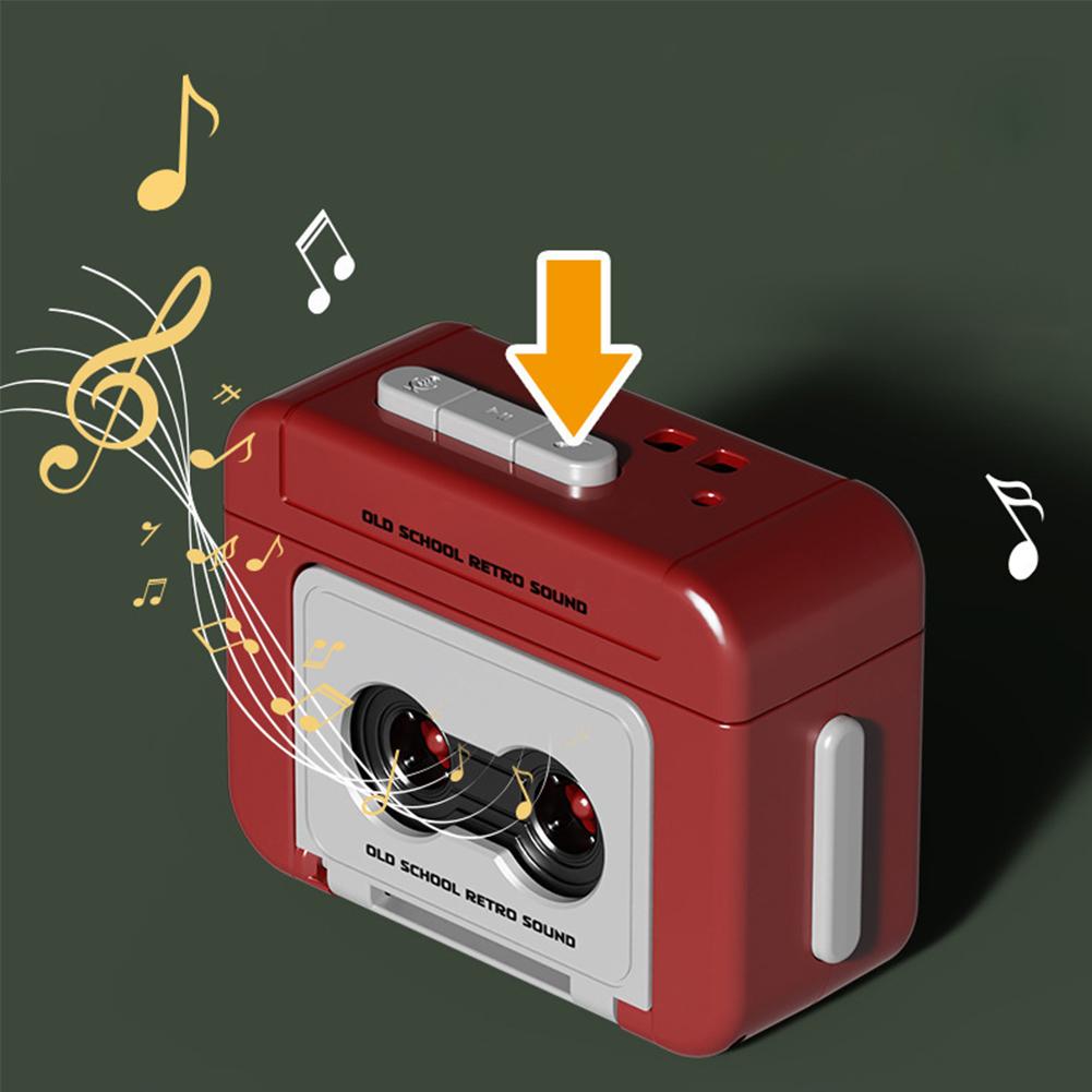 Vintage Mini Recordable Vintage Tape Recorder Couple Gift Retro Cassette Recorder Classic Fun Red And Blue Couple Gifts