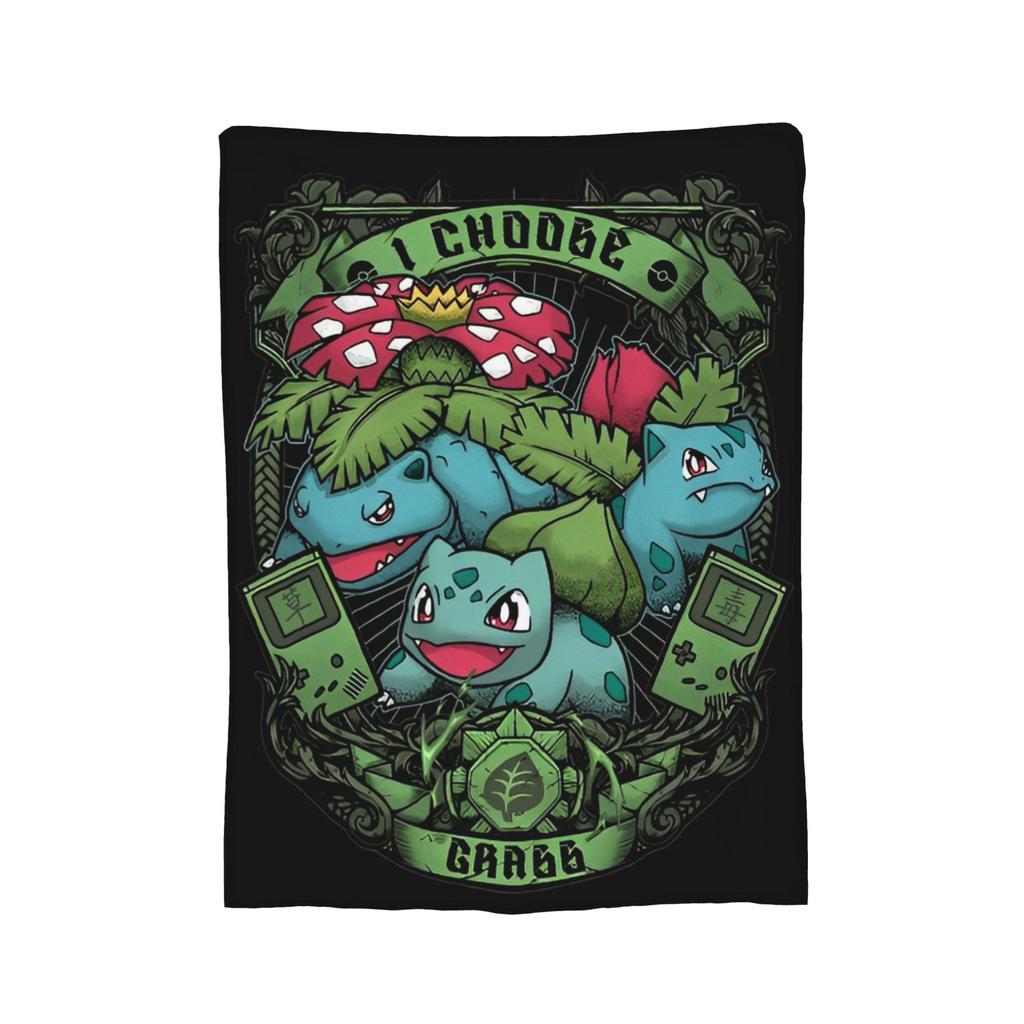 Pokemoned Anime Cartoon Flannel Blanket  Awesome Throw Blankets for  Sofa Bedding Lounge 150*125cm Bedspread,