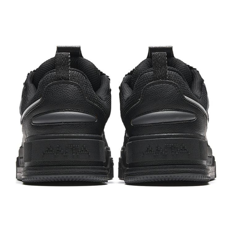 New Anta Micro Sugar Puffy Shoes Slip Resistant Breathable Low Top Skateboard Shoes Men's Black 912348001-2