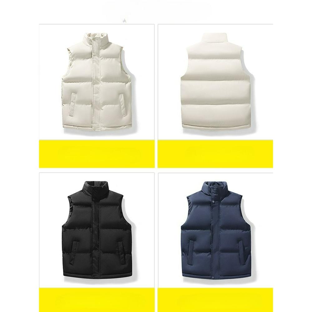 M-8XL Weste Herren und Damen mit gleichem Stil Stehkragen Übergröße Winter Dick Daunengefütterte Jacke Weste Wattierte Jacke Herren