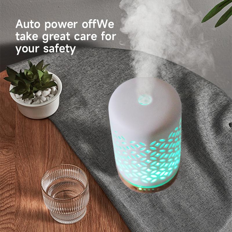 Coin Aroma Diffuser 100ml Desktop Essential Oil Diffuser Timing Function Ultrasonic Air Humidifier with LED Night Lights