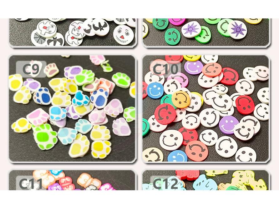 Yaleduo DIY Fruit Polymer Clay Slices for Slime, Crafts, and Nail Art Decor